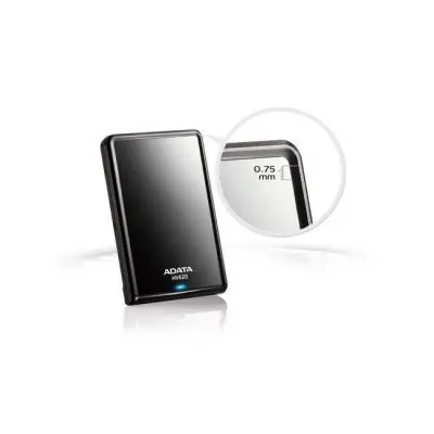 1 TB ADATA AHV620-1TU3-CBK USB3.0 SLIM SİYAH  