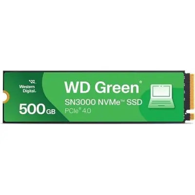 500 GB WD GREEN SN3000 PCI-4.0 5000MB/S 4100MB/S M2 NVME SSD WDS500G4G0E 