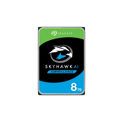 8 TB SEAGATE 3.5 SKYHAWK AI SATA 7200RPM 256MB 7/24 GUVENLIK ST8000VE001 (RESMI DIST GARANTILI)  