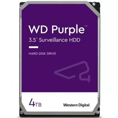 4 TB WD 3.5 PURPLE SATA3 5400RPM 64MB 7/24 GUVENLIK WD43PURZ (3 YIL RESMI DIST GARANTILI) 