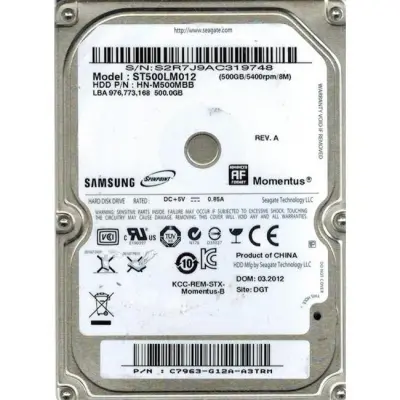 500 GB 2.5 SAMSUNG 5400 8 MB SATA ST500LM012 