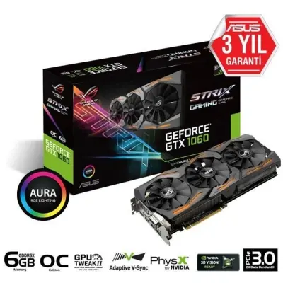 ASUS STRIX-GTX1060-6G-GAMING GDDR5 192Bit DVI HDMI 