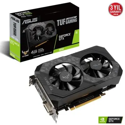 ASUS GEFORCE TUF-GTX1650-4GD6-GAMING 4GB GDDR6 128BIT 1XHDMI 1XDP 1XDVI EKRAN KARTI  