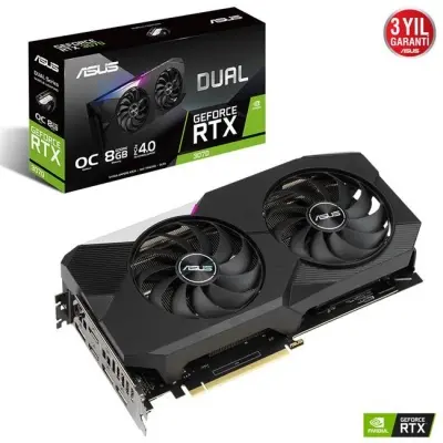 ASUS DUAL RTX3070-O8G DDR6 256B 2XHDMI 3XDP 