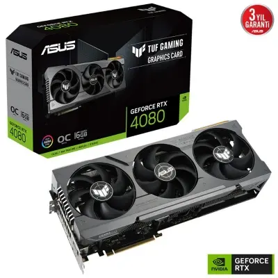 ASUS GEFORCE TUF-RTX4080-O16G-GAMING 16GB GDDR6X 256BIT 2XHDMI 3XDP EKRAN KARTI 