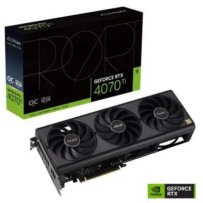 ASUS GEFORCE PROART-RTX4070TI-O12G 12GB GDDR6X 192BIT 1XHDMI 3XDP EKRAN KARTI  