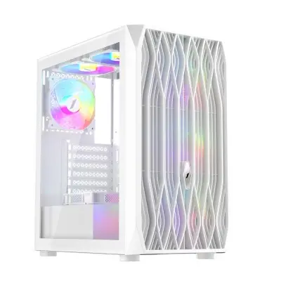 1ST PLAYER ARIYA AY7 BEYAZ 650W 80+ ARGB 4X12CM FAN TEMPERLİ CAM MESH USB 3.0 ATX KASA 