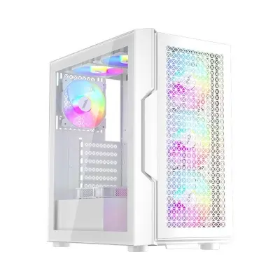 1ST PLAYER TRILOBITE T7 BEYAZ 650W 80+ ARGB 4X12CM FAN TEMPERLİ CAM MESH USB 3.0 ATX KASA 