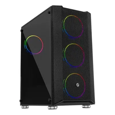 FRISBY FC-9405G 650W 80+ 4X120MM DUAL RING RGB FAN USB 3.0 MİDİ TOWER SİYAH KASA  