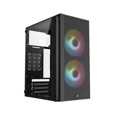 FRISBY FC-8970G 300W 2X RAINBOW FAN MINI TOWER GAMİNG SİYAH KASA 