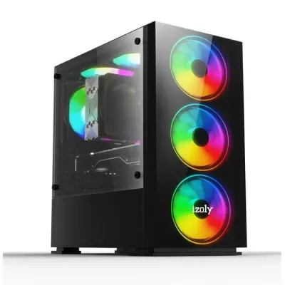 IZOLY B706 CYBER.TEMP.GLASS 4X12CM ARGB 80+ 500W  