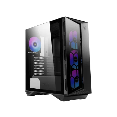 MSI MPG GUNGNIR 110R TEMPERLI CAM 1X120MM 3XARGB FAN PSU YOK GAMING SİYAH KASA