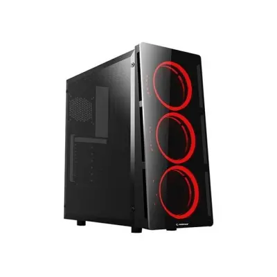 RAMPAGE REDCORE 3XLED FAN GAMING 80 PLUS 500W 