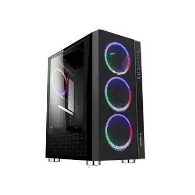 RAMPAGE CARISMA MESH 4x120mm RAINBOW FAN 80+ 650W  