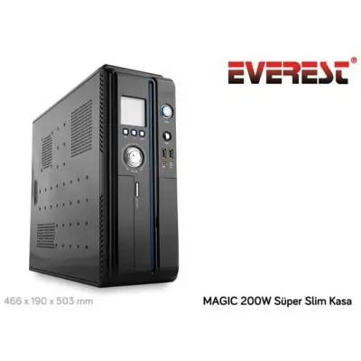 EVEREST MAGIC SUPER DIJITAL SLIM KASA USB2.0 200W  