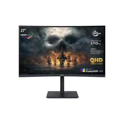 27 ACER NITRO XZ273UP QHD UM.HX3EE.P25 0.5MS 170HZ HDMI+DP CURVED MONITOR 