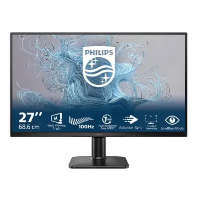 27 PHILIPS 27E2N1100L/00 1MS 100MHZ 1XVGA 1XHDMI FHD 1920X1080 VESA SİYAH 