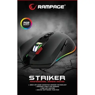 RAMPAGE SMX-R75 STRIKER RGB 4800dpi GAMING MOUSE 