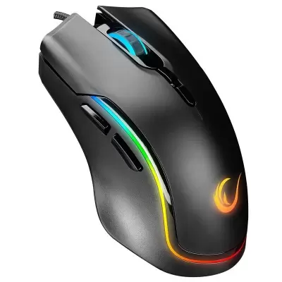 RAMPAGE SMX-R27 VOYAGER SİYAH-RGB IŞIKLI USB 7200DPI 7 MAKRO TUŞLU KABLOLU GAMING MOUSE 