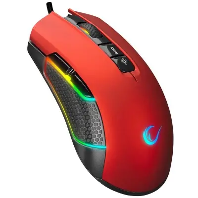 RAMPAGE SMX-R600 PYTHON KIRMIZI-RGB ISIKLI USB 12400DPI 9 MAKRO TUSLU KABLOLU GAMING MOUSE 