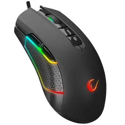RAMPAGE SMX-R600 PYTHON SİYAH-RGB IŞIKLI USB 12400DPI 9 MAKRO TUŞLU KABLOLU GAMING MOUSE 