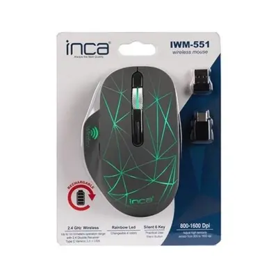 INCA IWM-551 TYPE C ŞARJ EDİLEBİLİR KABLOSUZ MOUSE  