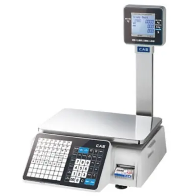 CAS CL3000 30KG 202DPI DİREKT TERMAL ETHERNET LCD EKRAN BOYUNLU BARKODLU TERAZİ  