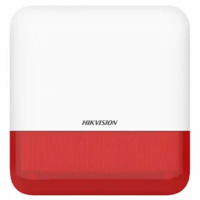 HIKVISION DS-PS1-E-WE 868MHZ 110DB DIŞ ORTAM IP65 KABLOSUZ SİREN KIRMIZI RENK 