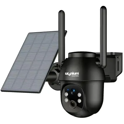 URANIUM ANP-PT4215BS4G-S 4MP 3.6MM LENS 4G/LTE 15MT IR+15MT BEYAZ LED SOLAR PANEL SİYAH RENK KAMERA(UBOX)