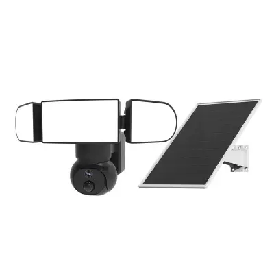 URANIUM ANP-PT4415BS4G-S 4MP 3.6MM LENS 4G/LTE 50 METRE FLOODLIGHT GECE GÖRÜŞÜ SİYAH RENK IP65 SOLAR KAMERA(UBOX) 
