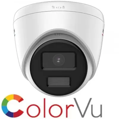 HIKVISION DS-2CD1347G0-LUF 4MP 2.8MM 30 METRE COLORVU 7/24 RENKLI DAHİLİ MİKROFON IP DOME KAMERA 