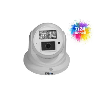 URANIUM ANP15-SD8020BP 8MP 3.6MM 15 METRE BEYAZ LED FULL COLOR IR DAHILI MIKROFON IP66 IP DOME KAMERA  