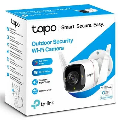 TP-LINK TAPO C320WS 4MP 3.18MM LENS 30 METRE IR H264 CIFT YONLU KONUSMA SES VE ISIK ALARM BULLET DIS ORTAM WI-FI KAMERA  