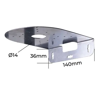 KAMERA KUTUSU TRK-162-L GALVANİZE METAL DOME KAMERA DUVAR BAĞLANTI AYAĞI  