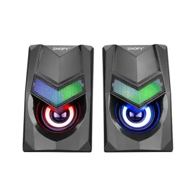 SNOPY SN-X25 2.0 SİYAH 3WX2 USB RGB IŞIKLI SPEAKER HOPARLÖR  