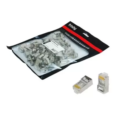 FRISBY FNW-RJ4522N RJ45 FTP CAT6 KONNEKTOR METAL 100LÜ PAKET 