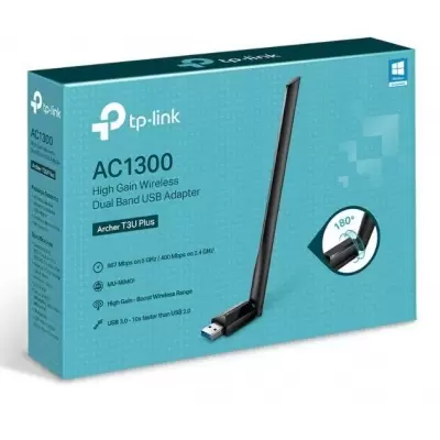 TP-LINK ARCHER T3U PLUS 1300MBPS KABLOSUZ DUAL BAND USB ADAPTOR  