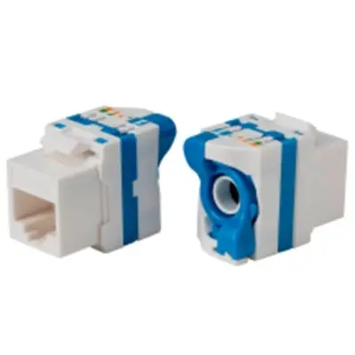 URANIUM KJ-UC6-18056DB CAT6 UTP 180 DERECE ÇEVİRMELİ KEYSTONE JACK MAVİ RENK 