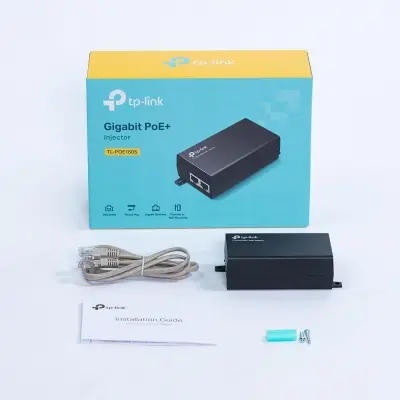 TP-LINK OMADA TL-POE160S 48VOLT 30WATT GIGABIT PORT POE ADAPTÖR . 