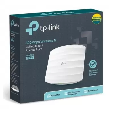 TP-LINK OMADA EAP115 1 PORT 10/100 2.4GHZ 300MBPS 2X4DBI ANTEN TAVAN TİPİ ACCESS POINT  