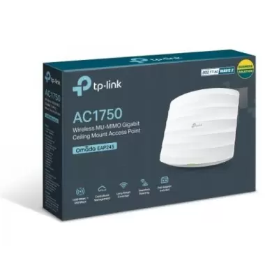 TP-LINK OMADA EAP245 AC1750 DUAL BANT WIFI 2XGBIT RJ45 450MBPS/2.4GHZ/1300MBPS/5GHZ ACCESS POINT (ADAPTÖRLÜ)  