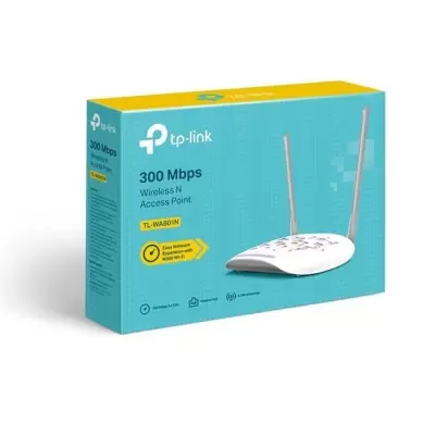 TP-LINK TL-WA801N 300MBPS WIRELESS N ACCESS POINT 1 PORT 10/100MBPS 2 X SABİT ÇOK YÖNLÜ ANTEN 