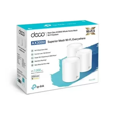 TP-LINK DECO X60 AX3000 MESH EV WI-FI 6 SİSTEMİ (ÜÇLÜ)  