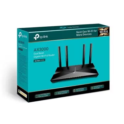 TP-LINK ARCHER AX50 AX3000 DUAL G.BIT WIFI-6 ROUTER 