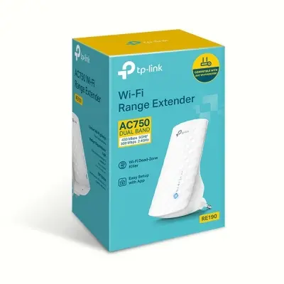 TP-LINK RE190 AC750 KABLOSUZ MENZIL GENISLETICI 