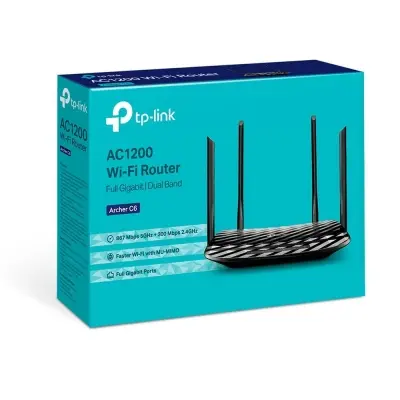 TP-LINK ARCHER C6 AC1200 KABLOSUZ DUAL BAND ROUTER 