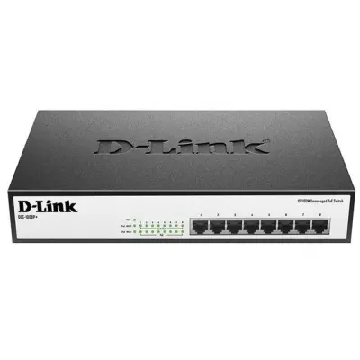 D-LINK DES-1008P+/A1A 8 PORT 10/100 L2 TAK-ÇALIŞTIR 140W POE SWITCH  