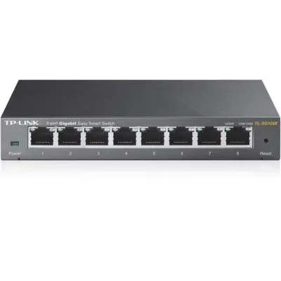 TP-LINK TL-SG108E 8 PORT GIGABIT EASY SMART YÖNETİLEBİLİR METAL KASA SWITCH  