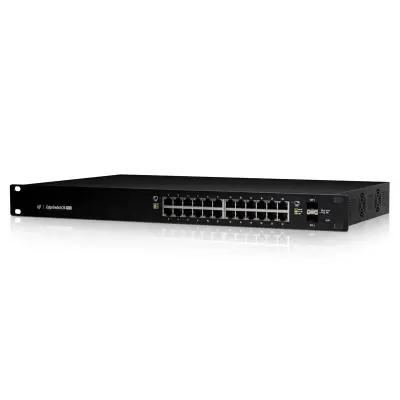 UBNT ES-24-250W 24 PORT GIGABIT+2X1GB SFP+ CONSOL PORT 802.3AT/AF YÖNETİLEBİLİR 250W RACKMOUNT POE SWITCH 