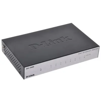 D-LINK DES-1008D 8X10/100 L2 TAK-ÇALIŞTIR METAL KASA SWITCH  